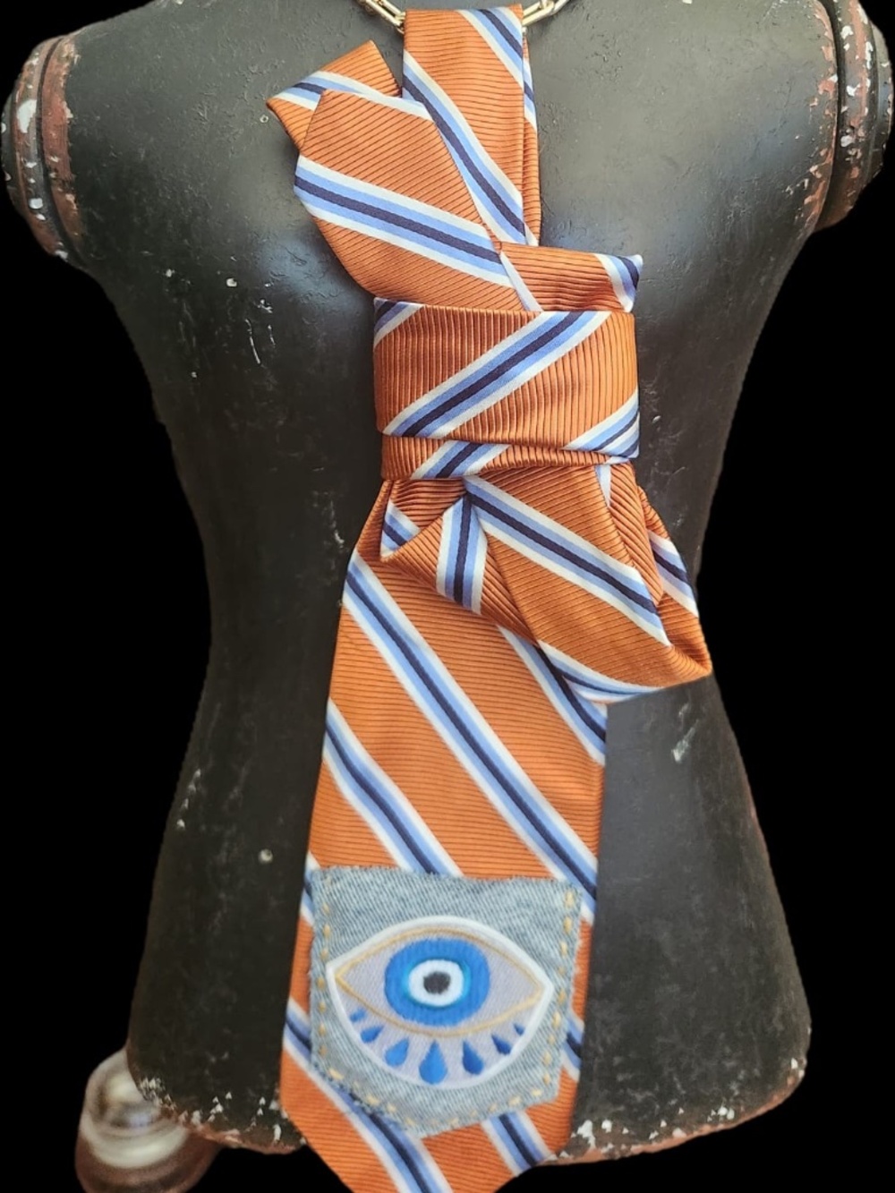 Terracotta Evil Eye Necktie